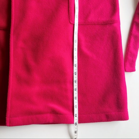 L.L. Bean Kids Fleece Bath Robe Red Pink Girls S 8 - Picture 10 of 10